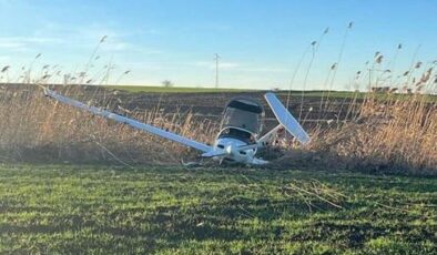 Bursa’da eğitim uçağı zorunlu iniş yaptı! Pilot tedbir amaçlı hastaneye kaldırıldı